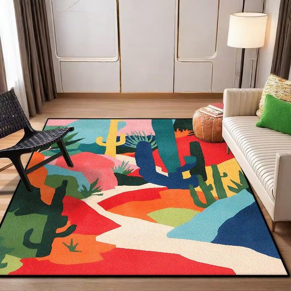 Alfombra NóRdica Abstracta Personalizable SalÓN Lujo DecoracióN Hogar Alfombras Dormitorio Lavable Antideslizante Alfombrillas Suelo SalóN Cabecera 160*200Cm-image
