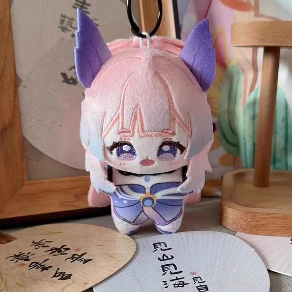 Juguetes De Peluche Genshin Impact Kazuha Xiao Scaramouche Venti Raiden Shogun Kaeya Figura De Anime MuñEcos Rellenos Colgante De Bolso Llavero Regalo 10Cm White-image