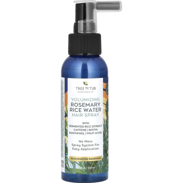 Spray Capilar De Agua De Arroz Y Romero Que Realza El Volumen, Tree To Tub, 3.4 Fl Oz (100 Ml)-image