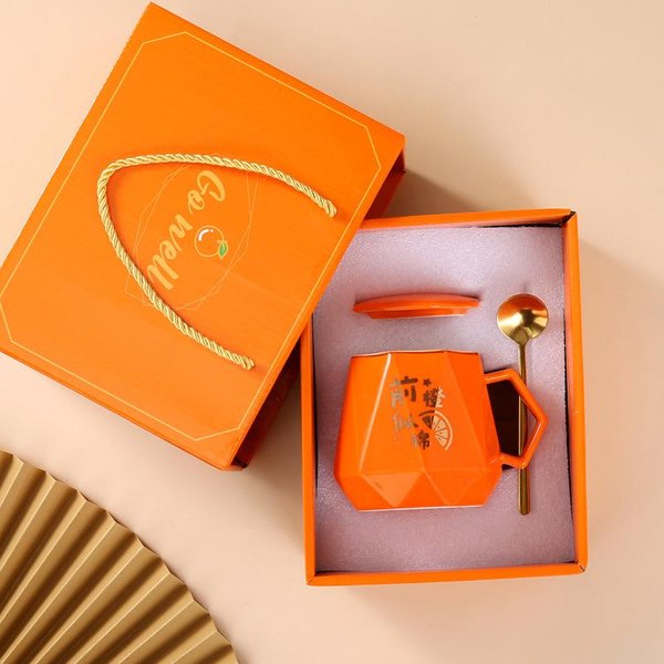 Taza De Alto Valor Regalo Creativo De Souvenir De Boda Taza De Agua Regalo Para Evento De Aniversario Taza De CeráMica Caja De Regalo De Boda Taza 301-400Ml-image