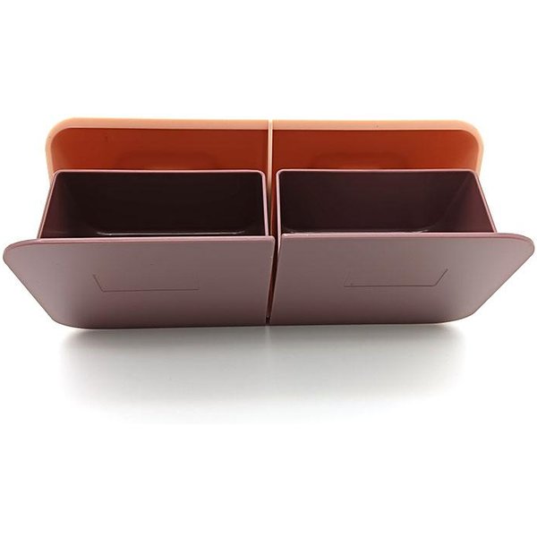 Organizador De BañO, Almacenamiento De Almohadillas De AlgodóN, Soporte De Hisopo De PláStico, Contenedor De Tampones Montado En La Pared, Soporte Para Bastoncillos, Organizador De CosméTicos PúRpura-image