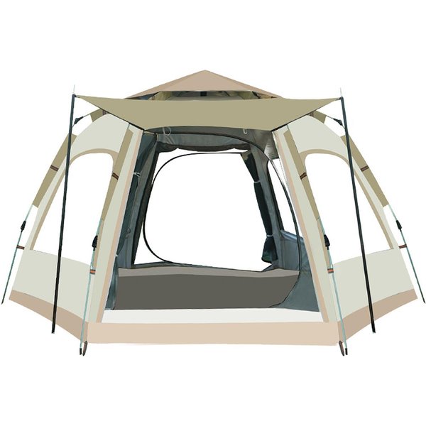 Tienda Emergente InstantáNea, Tienda AutomáTica PortáTil Impermeable, Tienda De CampañA Familiar, Cabina Para Acampar Y Hacer Senderismo L For 5-8 Persons-image