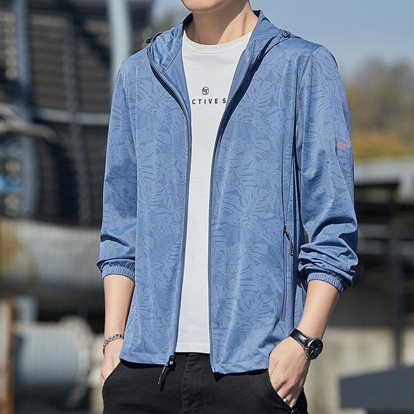 Ropa De ProteccióN Solar Para Hombre, Nueva Ropa De Verano Con ProteccióN Solar, Chaqueta De Pesca Ultrafina Con Capucha Y Anti-Uv Para Exteriores. 2XL Gray-image