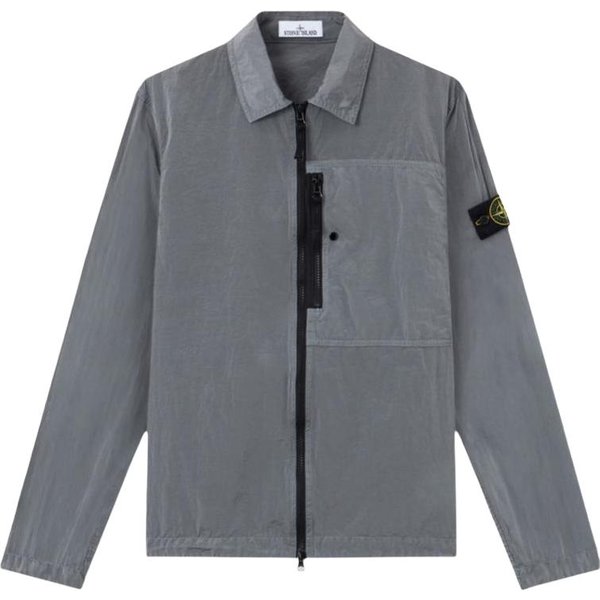 Stone Island Koszula Z Zamkiem BłYskawicznym Wszechstronna Z DłUgim RęKawem Unisex Koszule L2S151200041S0019V0049 XL Gray-image