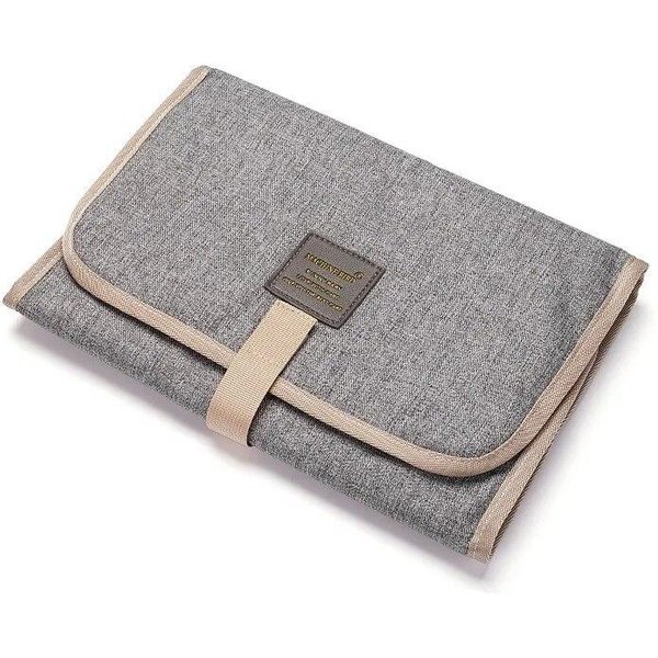 Cambiador De PañAles Plegable Para Bebé, Almohadilla De PañAl Impermeable Para ReciéN Nacido, Cambiador PortáTil Para NiñOs PequeñOs, SáBana De PañAles Para Bebé Oxford Gris-image