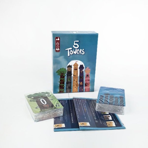 1 Zestaw Zabawna Strategia Imprezowa Casualowa Gra Puzzle 5 Wież Gry Planszowe Dla 2-6 Graczy Szybka Gra Karciana-image