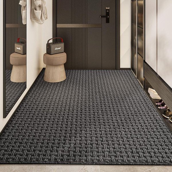 Alfombra De Piso Entrada De Puerta Alfombra Antideslizante Porche Exterior Alfombra Resistente A La Suciedad Lujo Ligero Avanzado Felpudo Para Pies De Puerta De Entrada 81*122Cm-image