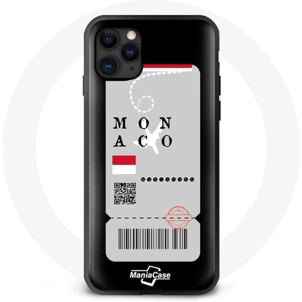 Funda - Maniacase - Iphone 13 Pro Max - Flexible - Silicona - Billete De AvióN Negro-image
