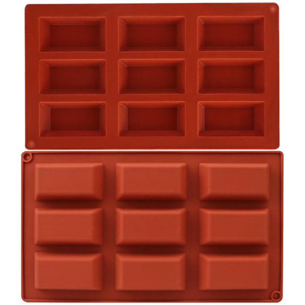 9-Gniazdowa Elastyczna Forma Do Pieczenia ProstokąTna Forma Do Pieczenia Diy Forma Silikonowa Do CukierkóW Na Ciasta Czekoladę MydłO-image