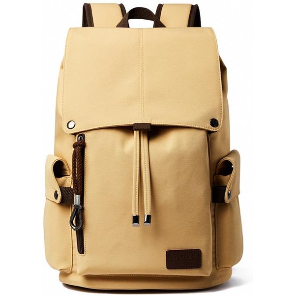 Mochila Retro, Mochila De Gran Capacidad Para Hombre, Mochila Escolar Para Estudiante De Secundaria Y Universidad, Bolsa Para PortáTil, Bolso De Hombre Beige-image