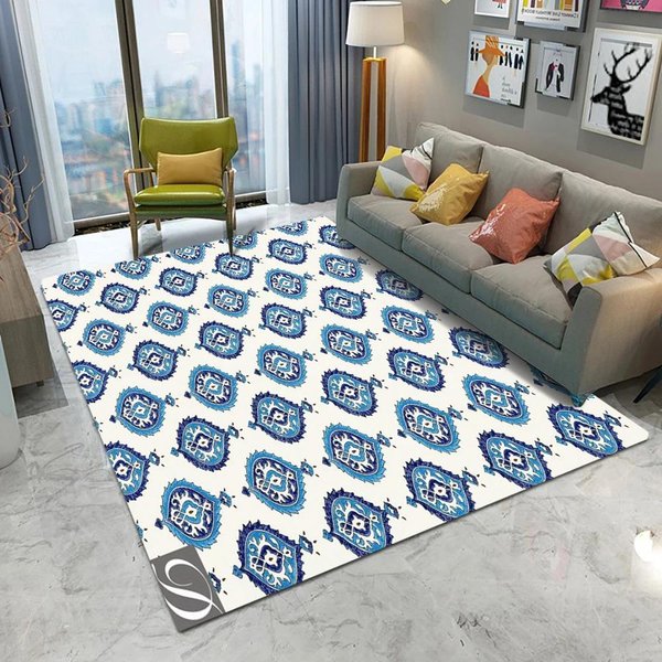 Sofa Stolik Kawowy Dywan Styl Nordycki DużY Dywan MięKki Dywanik Do Sypialni AntypośLizgowa Mata PodłOgowa Nowoczesne Proste Dywany Dekoracyjne Do Salonu 50X80CM Gray-image