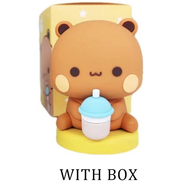 Urocza Kawaii Bubu Dudu NiedźWiedź Panda Figurka KreskóWka EkscytująCe NiedźWiadki Miniatury Kolekcjonerska ZwierząTko Zabawka Lalka Ozdoba WystróJ Domu-image