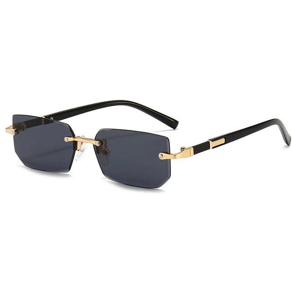 Gafas De Sol Sin Montura Rectangulares Moda Popular Mujeres Sombras Gafas De Sol Mujer Verano Gafas Al Aire Libre-image