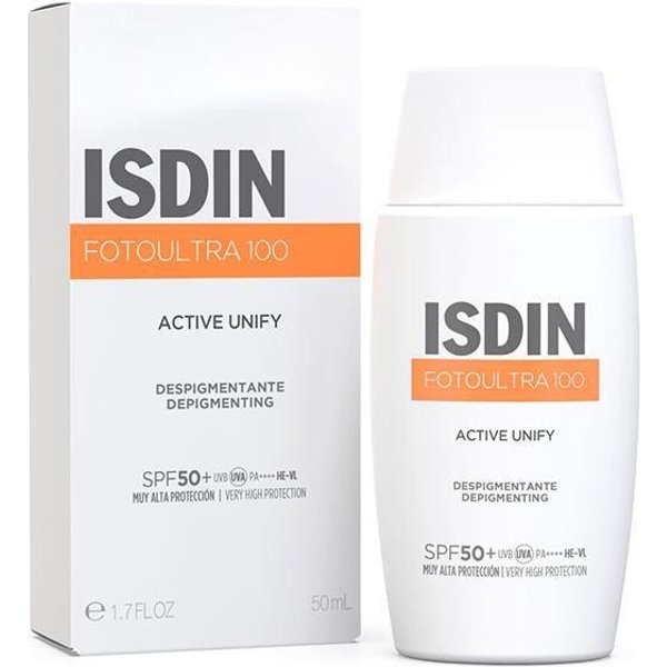 Isdin Fotoultra Active Unify Krem Do Twarzy RozjaśNiająCy SPF50+ / 50Ml-image