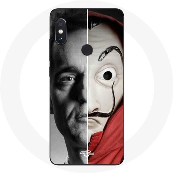 Funda Para Xiaomi Redmi Note 5 AI Dual Camera La Casa De Papel BerlíN MáScara Dividida-image