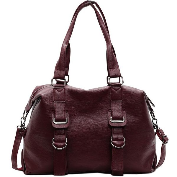 Torba Damska Europejska I AmerykańSka Modna DużA Pojemność Torba Tote Do Noszenia W RęKu ŚRedniowieczna MięKka SkóRa Torba Jednoramienna Crossbody-image