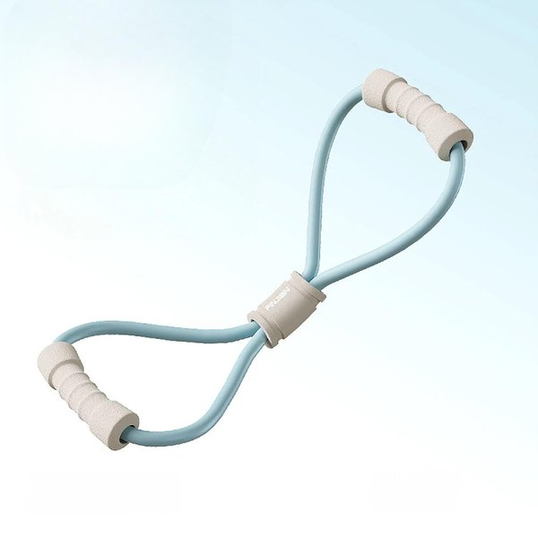 Cuerda De TensióN Yoga Gimnasio Goma Brazo Resistencia Forma De 8 Fitness Fuerza Equipo Gimnasio En Casa Expansor De Pecho Banda EláStica Azul-image