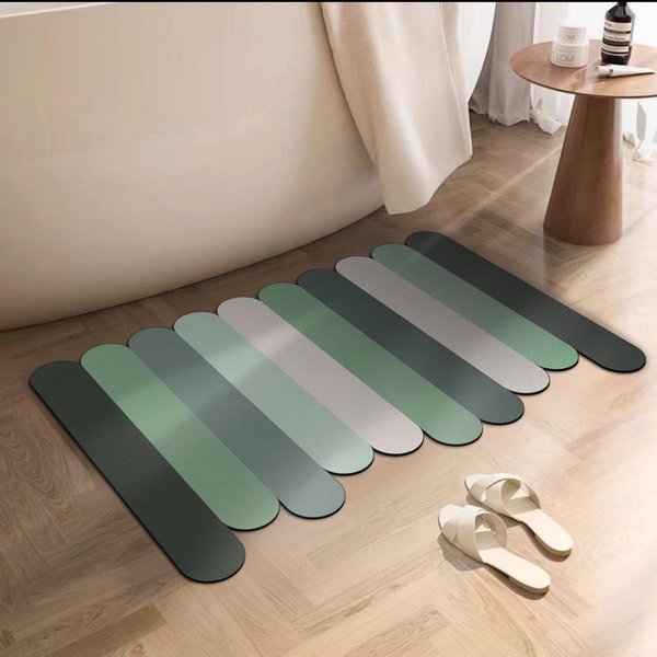 Color Cera Suave PequeñO Fresco Alfombra De Barro Diatomeo Para BañO Alfombra Absorbente Para Inodoro Antideslizante Alfombra DoméStica Para Inodoro 50 * 80-image