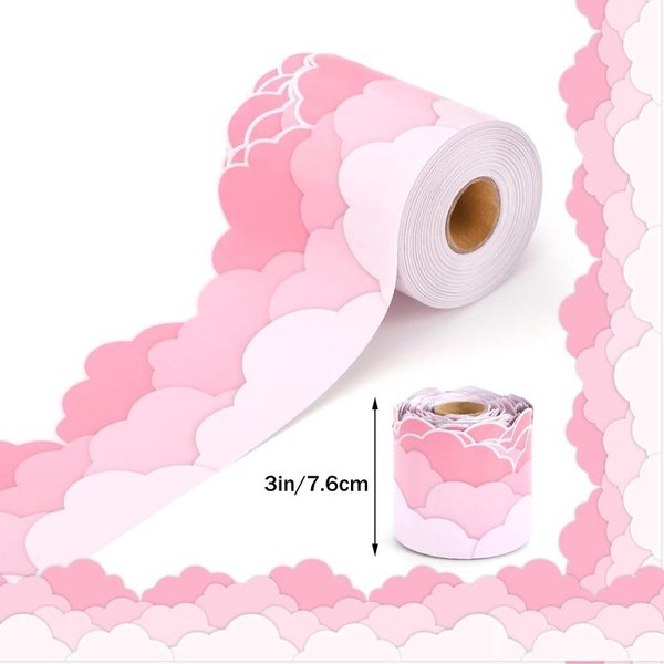 1 Rollo Adhesivo ArcoíRis Bordes De LáPiz Pegatinas Pizarra TablóN De Anuncios Papel De Borde Borde De 3 Pulgadas Decoraciones De Aula A10-image