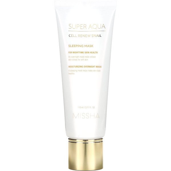 Missha, Super Aqua, Cell Renew Snail, Maska Na Noc, 3,7 Fl Oz (110 Ml) White-image
