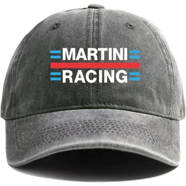 Czapki Z Daszkiem Martini Racing Czapki Z Przetarciami Czapka MężCzyźNi Kobiety Retro Outdoor Letnie Regulowane Czapki Typu Dad Adjustable Gray-image