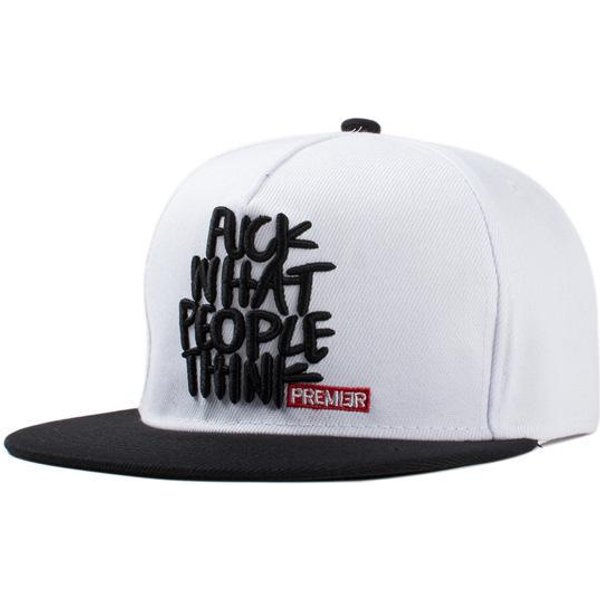 Czapka Z Daszkiem Typu Snapback Z PłAskim Rondem Kapelusz Czapka Z Daszkiem Dzika Osobowość Czapki Hip-Hopowe Dla MężCzyzn Czapki Damskie White-image