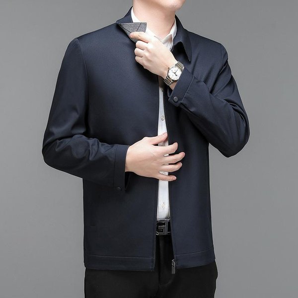 Chaquetas Para Hombre Primavera Y OtoñO Hombres De Mediana Edad Y Mayores Chaquetas De Negocio Listas Para Usar Chaquetas Casuales Para Hombre Chaquetas Ejecutivas Para Hombre 4XL-image
