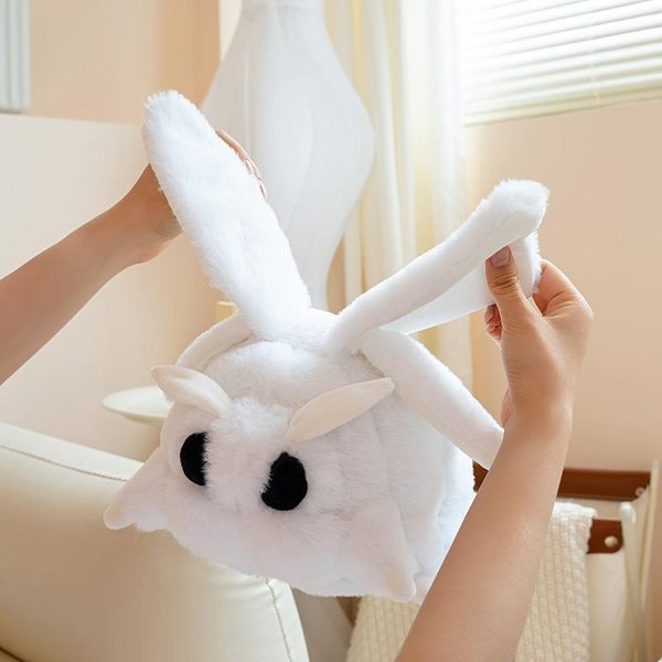Symulowana BiałA ĆMa Pluszowa Lalka DziecięCy Prezent Urodzinowy 26Cm Kawaii ĆMa Pluszowa Zabawka MięKka Pluszowa Lalka ZwierząTko 26Cm-image