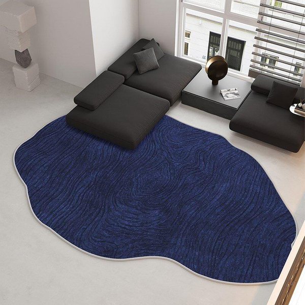 Nowoczesny Styl Dekoracja Salonu Dywan Grubo Pluszowy Mata PodłOgowa Do Salonu Dywany O Nieregularnych KształTach Do Sypialni Puszysty MięKki Dywanik Do Gabinetu 80X160Cm Gray-image