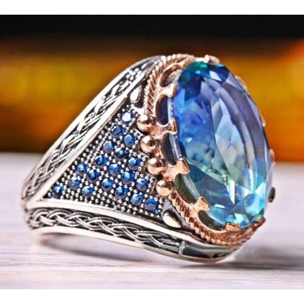 Huitan Anillos De Mujer Preciosos Con DiseñO Moderno Bicolor Para Fiesta Zirconia CúBica Ovalada Elegante Regalo De Aniversario De Boda Anillos Femeninos 9-image