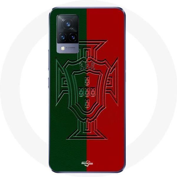 Funda Vivo V21 5G Logo Portugal Verde Y Rojo-image