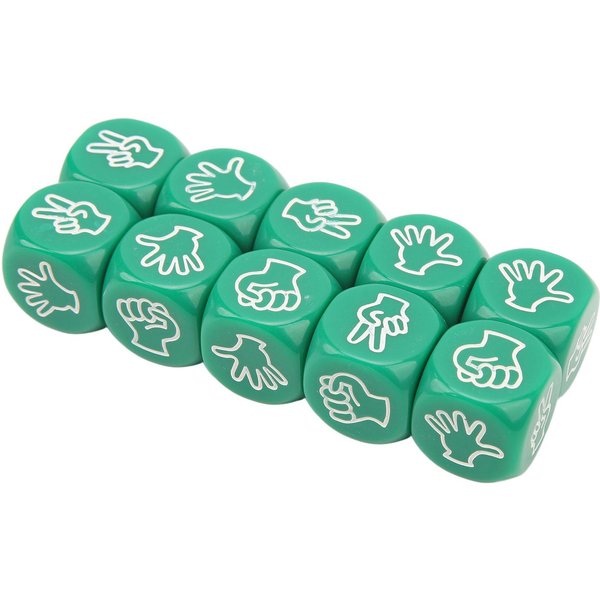 Juego De Dados De 10 Piezas De 6 Caras Impermeable Antioxidante Juego De Adivinanzas Con Los Dedos Dados Para Juego De Mesa EducacióN Blue-image