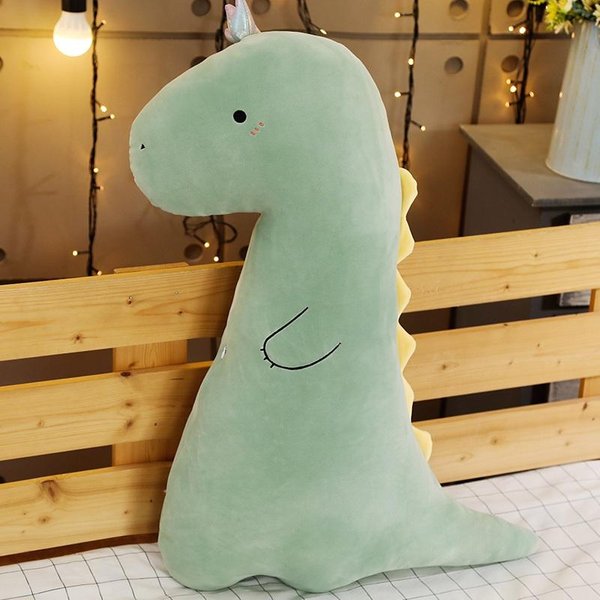 Super MięKka Pluszowa Poduszka Dinozaur Zabawka Wypchane KreskóWkowe ZwierząTko Lalka Krokodyl Poduszka Do Drzemki Prezent Dla MałYch Dziewczynek 60Cm Zielony-image