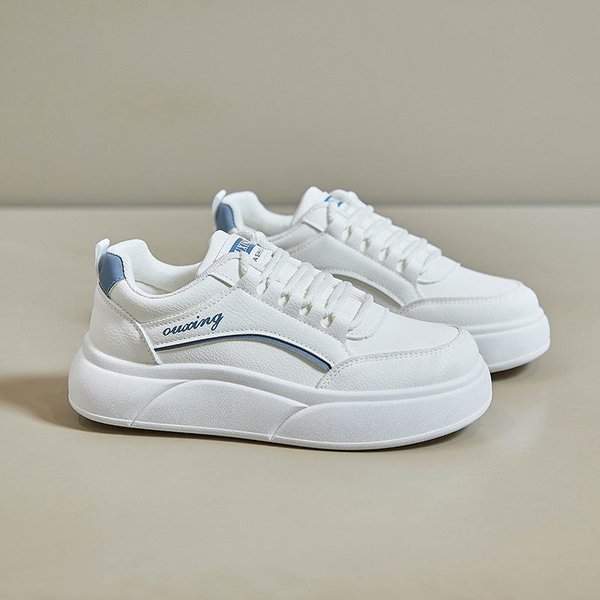 Zapatos Blancos De Primavera Nuevo Estilo De Zapatos Deportivos De Plataforma Alta Para Estudiantes Zapatos Casuales Para Street Style 40-image
