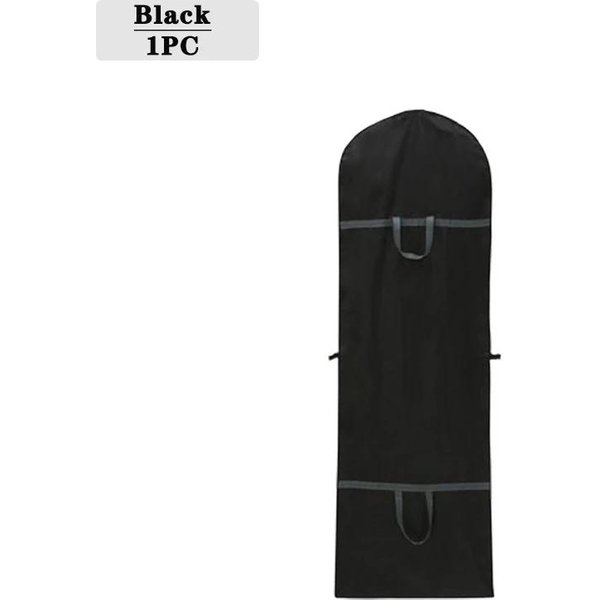 60X180Cm Pokrowiec Na Ubrania Ochrona Przed Kurzem Pokrowiec Na Garnitur Sukienkę Kurtkę PłAszcz Wodoodporny Pokrowiec Ochraniacz Torba PodróżNa Pokrowiec Na Suknię ŚLubną 60*180Cm Black-image
