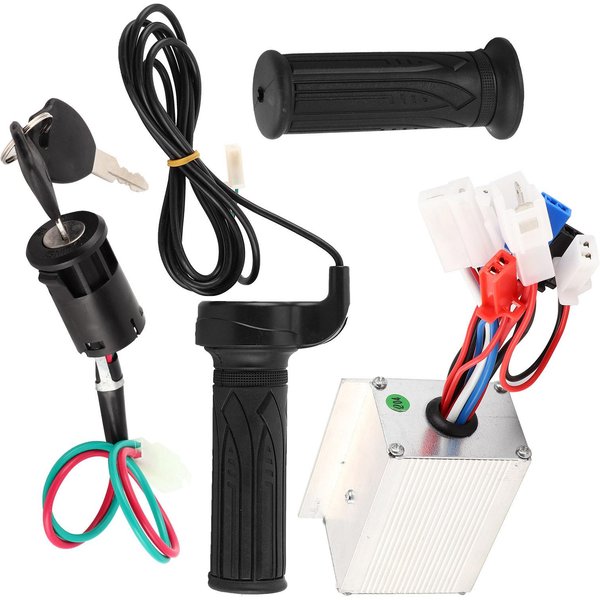 Juego De Controlador De Velocidad Para Patinete EléCtrico, 24 V, 250 W, Con Bloqueo De EmpuñAdura Giratoria Del Acelerador-image