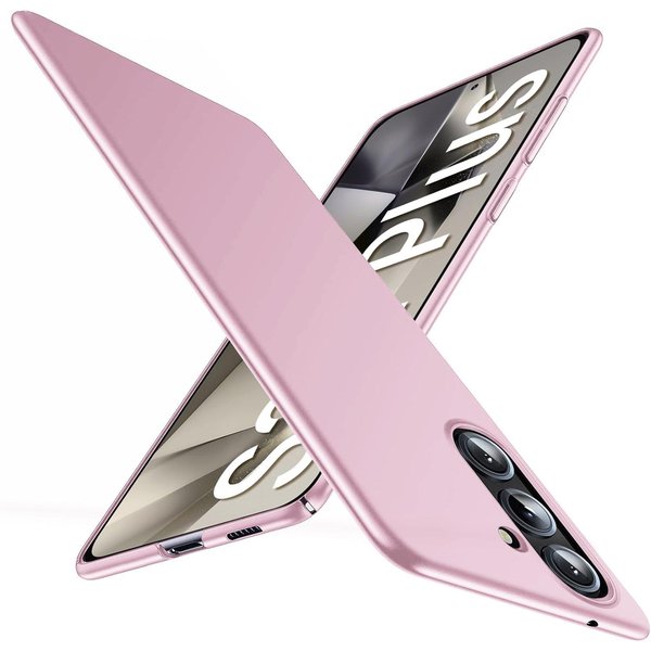 Ultra Cienkie Matowe Twarde Etui PC Dla Samsung Galaxy S25 Edge S24 S23 S22 S21 FE Ultra Plus Luksusowe Matowe Etui Dla Samsung S25 + S24 RóżOwy-image