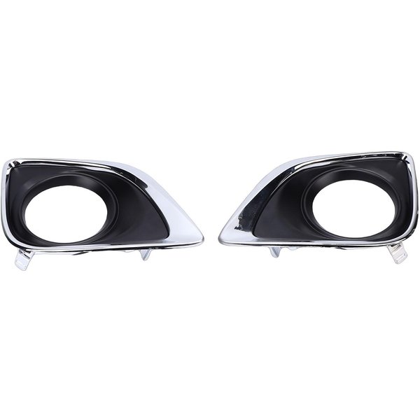 2 Szt. Ramka Lampy Przeciwmgielnej 52040 0T010 Lewa Prawa Ramka Lampy Przeciwmgielnej Zamiennik Do Toyota Venza 2013 2016 Black-image