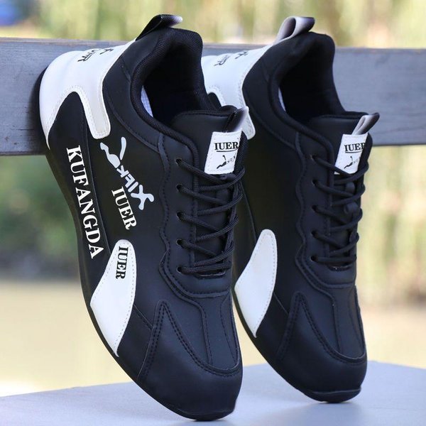Zapatillas Deportivas Para Hombre Transpirables Antideslizantes Zapatos Deportivos Estudiante Masculino Casual Zapatos De Plataforma CóModos Para Caminar Al Aire Libre Correr 43 Black-image