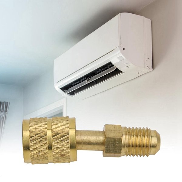 Nowy MosiężNy Adapter R410 1/4 MęSki Na 5/16 ŻEńSki Wąż ŁAdująCy Do Pompy Wysoka Jakość-image