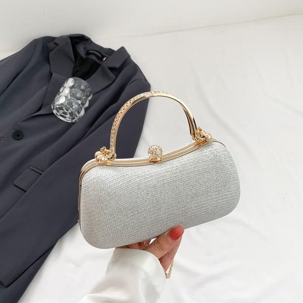 Nuevo Bolso De Mujer Moderno Con Textura Exquisita Y Cadena De Hombro Con Cierre Simple Y Moderno, Bolso Bandolera Cuadrado PequeñO. Gray-image