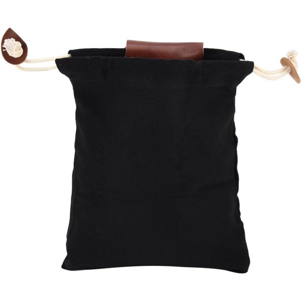 Bolsa De Cuero Y Lona Para Recolectar, CinturóN, Bolsa Para Recoger Frutas Para Acampar, RecoleccióN De Frutas Negro-image