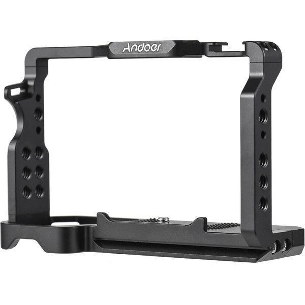 Klatka Kamerowa Andoer + Zestaw GóRnego Uchwytu Klatka Wideo Do Kamery Ze Stopu Aluminium Z Uchwytami Na Zimne Buty. Liczne Camera Cage Only-image