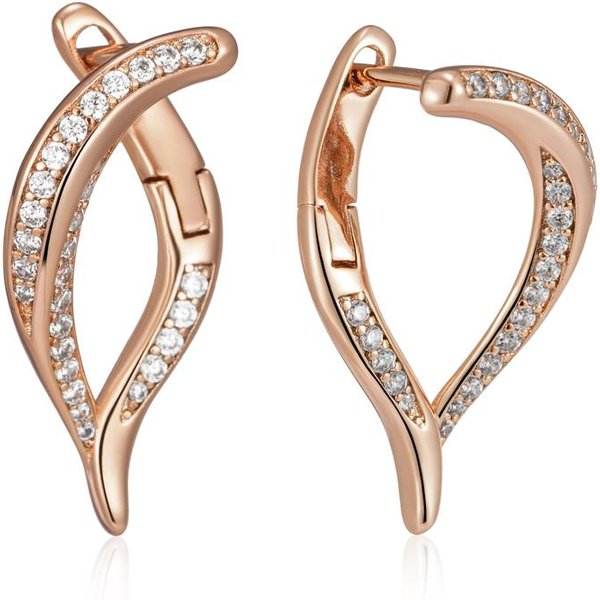 Nuevos Pendientes Color Oro Rosa Para Mujer NiñA Moda GeoméTricos Circonita Natural Pendiente Colgante JoyeríA Diaria De Alta Calidad Beige-image