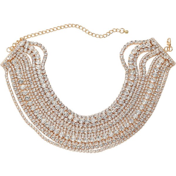 Collares Chokers De Cristal De Lujo Multicapa Para Mujer Cadenas De PedreríA Collares JoyeríA De DeclaracióN Regalo Para Fiesta De Boda-image