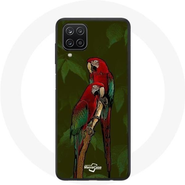 Funda - Maniacase - Samsung Galaxy A42 5G - Roja - Loro Pionus - Flexible Rojo-image