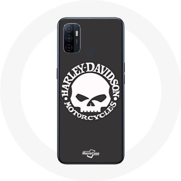 Funda - Maniacase - Oppo A53 - Flexible - Negra - Calavera-image