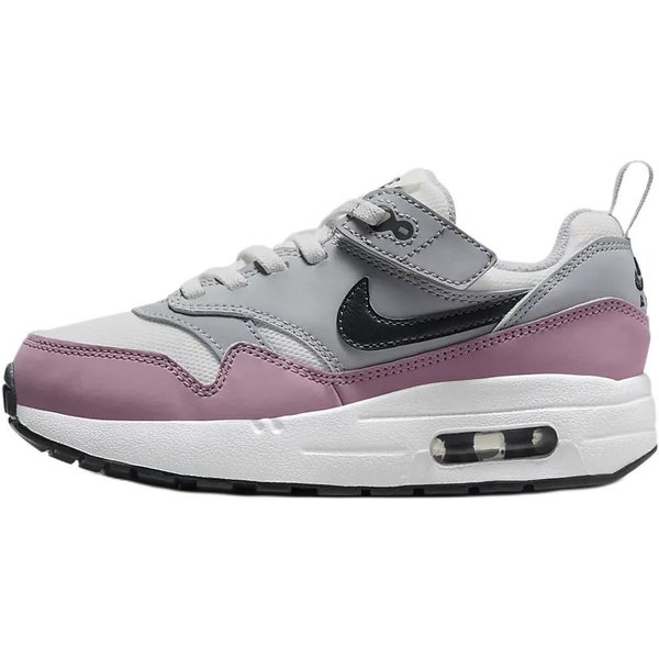 Zapatillas Nike Air Max 1 Easyon PS Summit White Rosa NiñOs Gris Lobo Gris Humo Oscuro DZ3308-115 26 Gray-image