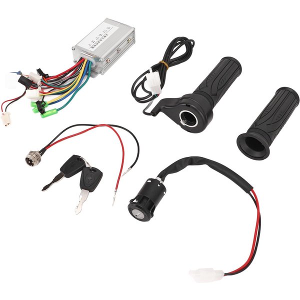 Zestaw Kontrolera Do Roweru Elektrycznego 24V 350W Bezszczotkowy Kontroler Manetka Manetki Interfejs łAdowania Zestaw Zamka Elektrycznego-image