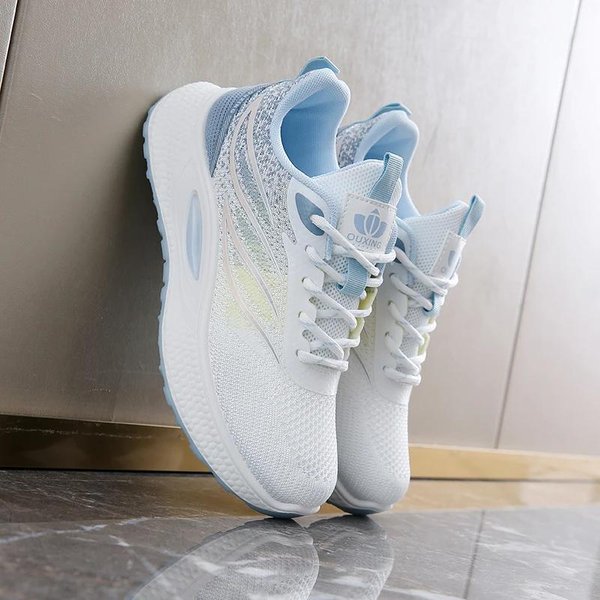 Primavera Nuevo Zapatillas Deportivas De Suela Gruesa Malla Transpirable Para Fitness Running Resistentes Al Desgaste Zapatos Casuales Vulcanizados Para Mujer 40 Azul-image